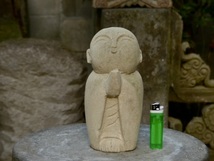 お祈り地蔵様の石像h21cm お地蔵さん　祠地蔵　地蔵菩薩　石仏　仏像 0207_画像2