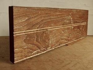 オールドチークの板材 約845×240×26〜28 チーク古材 ベンチ天板 棚板 看板板 天板 oldteak 0224