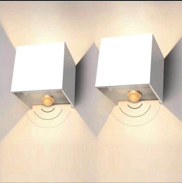 LEDMO ブラケットライト 2個 12W LED誘導壁ライト,ウォールライト 壁掛け 玄関ライト 屋内および屋外での使用