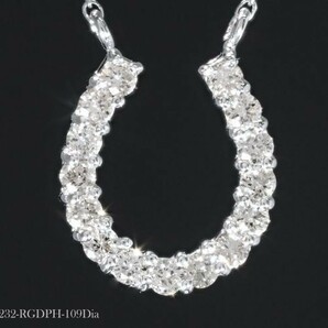 【華】ダイヤモンド ネックレス 上質 馬蹄 0.20ct プラチナ製品 国内生産 限定 3322の画像2