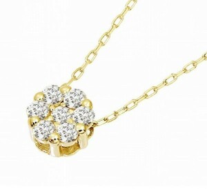 「華」格安！ ダイヤモンド ネックレス 上質 星 希少 K18YG 18金製品 国内生産 限定 スター　3311