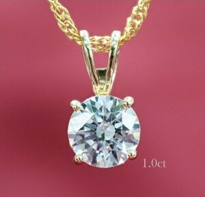 売筋!! 大粒 [ 1ct ] ダイヤモンド ネックレス 18金 K18YG 高級仕上げ 高品質 プレゼント 32171 4411