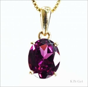 ガーネット ネックレス 約2.0ct K18YG 高品質 贈り物 18金 本物 税無《数量限定》[] MT1 4444