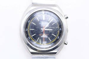 【A04B】【ジャンク】SEIKO セイコー SEIKO 7017-6030 自動巻き スピードタイマー 黒文字盤 SS×SS メンズ 腕時計