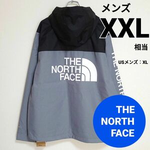 ノースフェイス　メンズジャケット　XXL相当　新品　ビッグロゴ　グレー　THE NORTH FACE