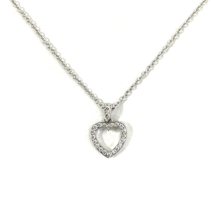 [ used ] Tiffany Tiffany&Co.me Toro Heart diamond Pt950 necklace 2.9g