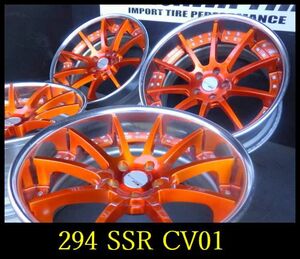 【294】FK00112253▲SSR EXECUTOR CV01▲19x9J/10J 5穴 PCD114.3 +24/+11▲4本 前後違い　自家塗装