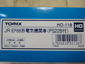 トミックス ＨＯ－１１８ ＥＦ６6 電気機関車 ＰＳ２２Ｂ付 