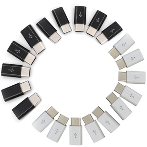 Micro USB → USB Type C 変換アダプター マイクロUSB → タイプC 変換 充電 白10個黒10個セット