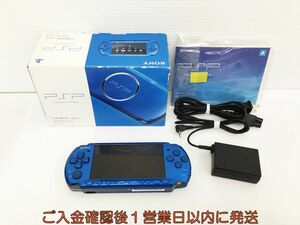 【1円】SONY PlayStation Portble PSP-3000 ブルー 初期化/動作確認済 画面ヤケ バッテリーなし H06-414kk/F3