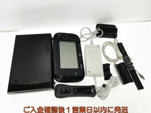 【1円】任天堂 WiiU 本体 セット 32GB ブラック 未検品ジャンク Wii U M06-071yk/G4