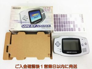 【1円】任天堂 ゲームボーイアドバンス 本体/箱 セット シルバー ニンテンドー GBA AGB-001 未検品ジャンク H04-145ek/F3