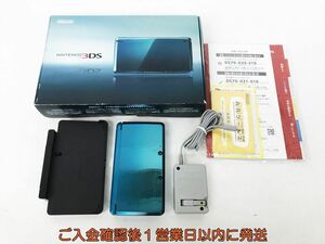 【1円】ニンテンドー3DS 本体 アクアブルー セット 箱あり 任天堂 CTR-001 動作確認済 EC20-028jy/F3