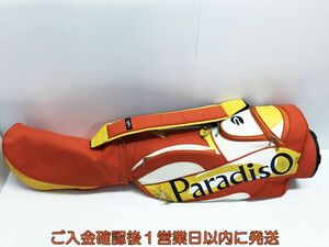 【1円】ゴルフ ブリヂストン Paradiso パラディーゾ キャディバッグ オレンジ系 クラブケース Q01-125tm/F6
