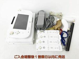 【1円】任天堂 ニンテンドーWiiU 本体 セット 周辺機器 まとめ売り 32GB ホワイト 未検品ジャンク リモコン等 DC05-805jy/G4