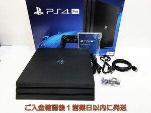 【1円】PS4 Pro 本体/箱 セット CUH-7100B ブラック 1TB ゲーム機本体 SONY 初期化/動作確認済み M05-933ym/G4