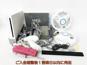 【1円】任天堂 ニンテンドーWii 本体 周辺機器 まとめ売り セット 未検品ジャンク ハンドル リモコン等 DC07-760jy/G4