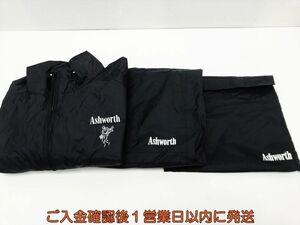 【1円】ゴルフ Ashworth アシュワース レインウェア 上下セット ブラック ザイズM ゴルフウェア L01-384tm/F3