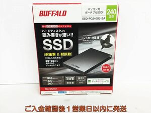 【1円】BUFFALO SSD-PG240U3-BA ポータブル型 240GB ブラック USB3.1 外付けHDD/SSD 未検品ジャンク G03-017ek/F3