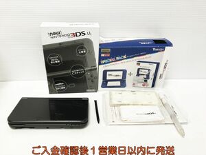 【1円】Newニンテンドー3DSLL 本体 セット スペシャルパック メタリックブラック 初期化/動作確認済 画面ヤケ H07-582yk/F3