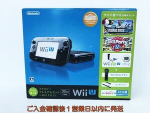 【1円】任天堂 WiiU 本体 セット 32GB ブラック ニンテンドーWii U 未検品ジャンク DC06-200jy/G4