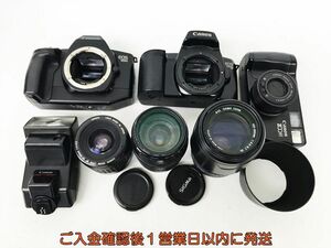 【1円】カメラ まとめ売り セット ボディ レンズ フラッシュ Canon EOS 650 1000QD ZOOM フィルムカメラ DC06-193jy/G4