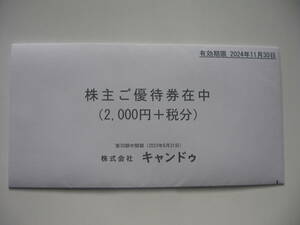 キャンドゥ株主優待券（2000円分）