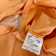 未使用 ランセル LANCEL Tシャツ Mサイズ 綿100% 刺繍 オレンジ系 日本製 半袖 トップス タグ付き_画像6
