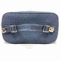 Dior ディオール カナージュ エンブロイダリー バニティバッグ ブルー レディース【中古】_画像6