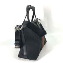 GUCCI グッチ 630923 2WAY ショルダーバッグ トートバッグ 斜め掛け 肩掛け ビジネスバッグ シェリーライン ハンドバッグ ブラック【中古】_画像3