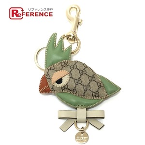 GUCCI Gucci 260773 papa garo parrot GG key ring beige lady's [ used ]
