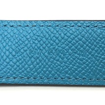 HERMES エルメス トレサージュ ドゥ キュイール エグザゴン ショルダーストラップ ブルーデュノール ブルー レディース【中古】_画像7