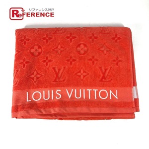 未使用 LOUIS VUITTON ルイヴィトン M78457 ビーチタオル・LV バケーション インテリア タオル ポピー オレンジ レディース【中古】