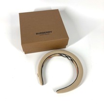 美品 BURBERRY バーバリー TBロゴ ヘアバンド ヘッドバンド ヘアアクセサリー カチューシャ ベージュ レディース【中古】_画像4