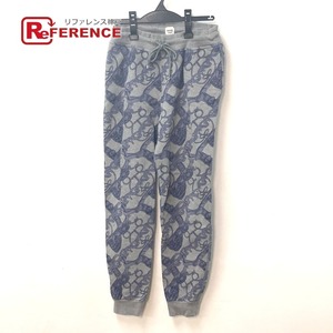 HERMES Hermes total pattern bottoms sweat apparel long trousers pants gray lady's [ used ]