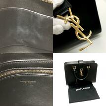 SAINT LAURENT PARIS サンローランパリ ベイビーカバス トートバッグ YSL ショルダーバッグ ブラック レディース【中古】_画像10