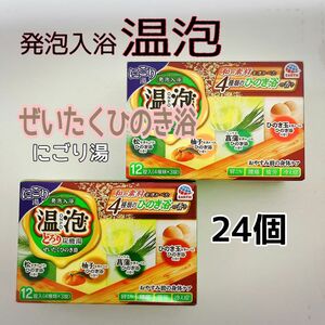 入浴剤 温泡 とろり炭酸湯 ぜいたくひのき浴 12個入り×2 詰め合わせ にごり湯 まとめ