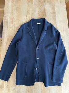 +CLOTHET クロスクローゼットMilano Rib Knit Jacket ミラノリブ ニットジャケット スビンプラチナムニット Color: Navy サイズ2 