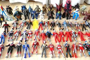 Й★円谷プロ★ウルトラマン★ソフビ★67体★フィギュア★大量まとめて★怪獣★エレキング/ゴモラ/シェパードン/ギンガ/セブン/コスモス他