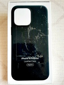 Apple純正 iPhone14promaxレザーケース　グリーン