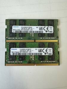 Samsung製 ノート用　PC4-2666V 2Rx8 32GB（16GB x2個） SO-DIMM DDR4