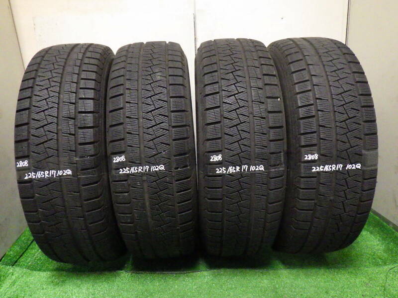 2808【中古スタッドレスタイヤ】ピレリ ICE ASIMMETRICO PLUS　225/65R17　4本 引き取り 持ち込みタイヤ交換茨城