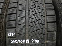 2832【中古スタッドレスタイヤ】ピレリ ICE ASIMMETRICO 　245/40R18　4本 引き取り 持ち込みタイヤ交換茨城_画像3