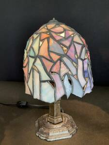  stained glass hand made lamp shade small .. blue group 