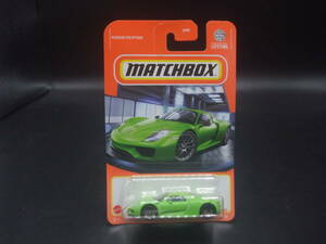 在庫２　マッチボックス MATCHBOX PORSCHE 918 SPYDER ポルシェ 918 スパイダー グリーン