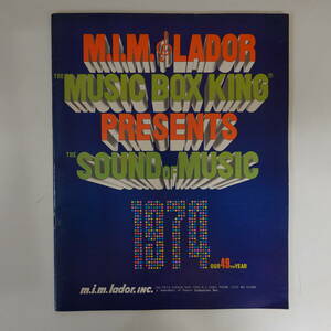 9975カタログ M.I.M. LADOR THE MUSIC BOX KING PRESENT オルゴール 宝石箱 キャラクターグッズ 他 1974年