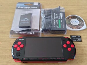 PSP 3000 本体 充電器 バッテリー メモリースティック モンスターハンター2G