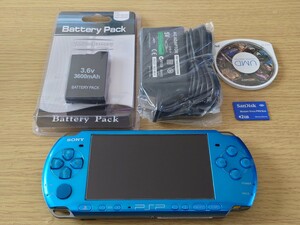 PSP 3000 本体 充電器 バッテリー メモリースティック モンスターハンター3rd