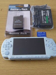 PSP 2000 本体 フェリシアブルー 充電器 バッテリー メモリースティック