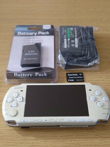 PSP 3000 本体 充電器 バッテリー メモリースティック SONY